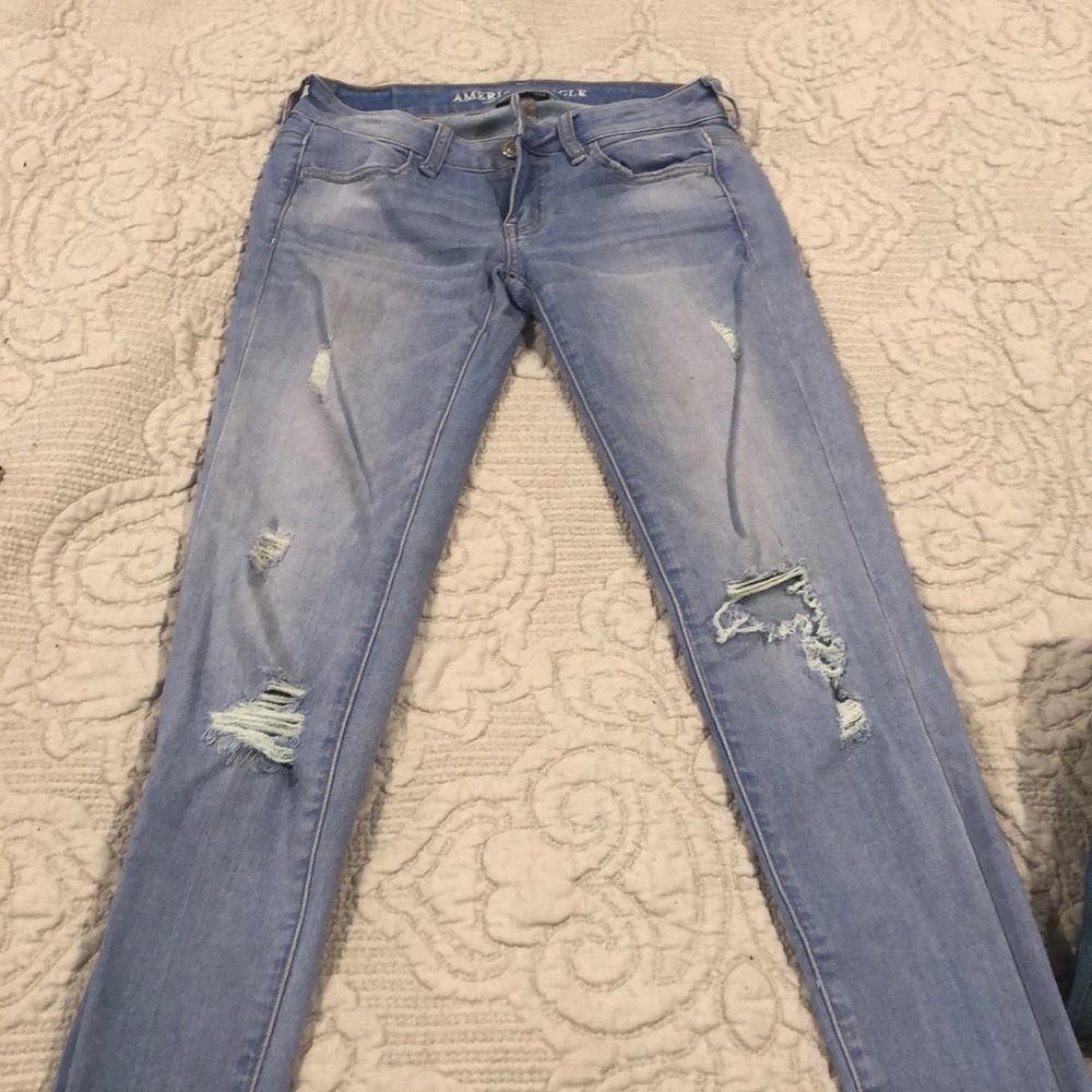 Distressed jeans